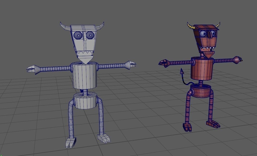 Devil Robot Futurama Low-poly 3D model_1