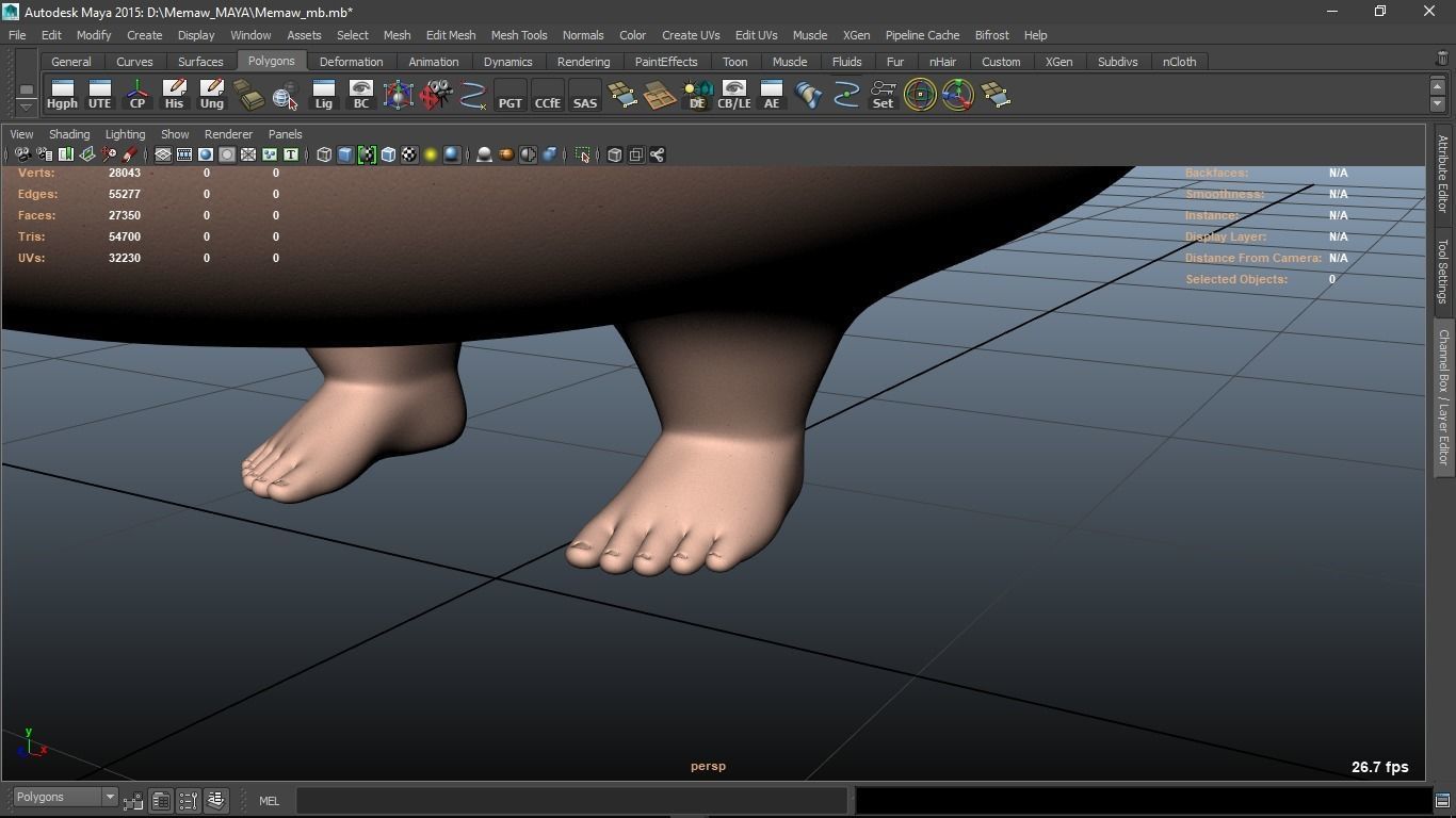 Memaw cartoon Female Elderly Character 3D model_41
