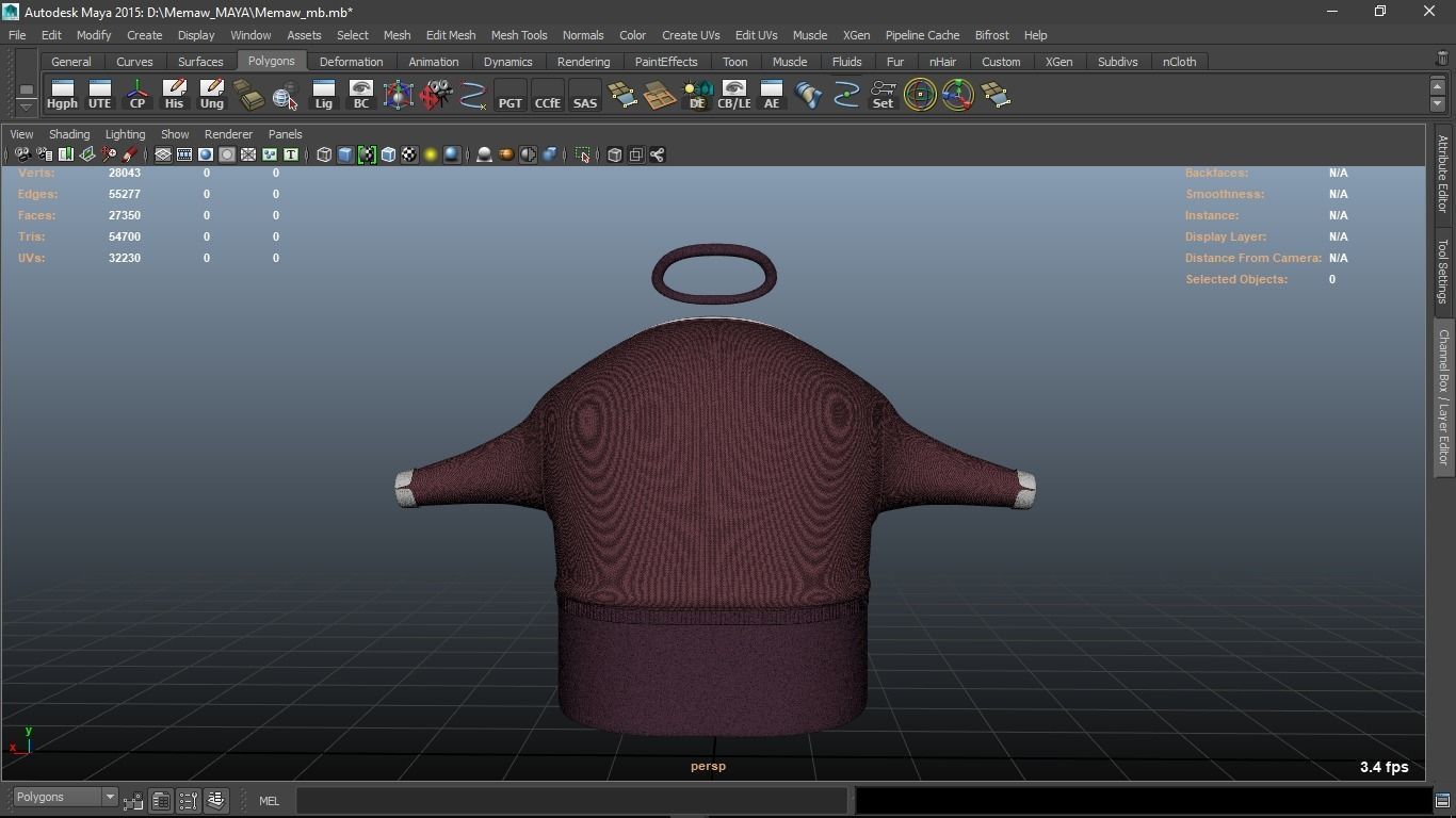 Memaw cartoon Female Elderly Character 3D model_57