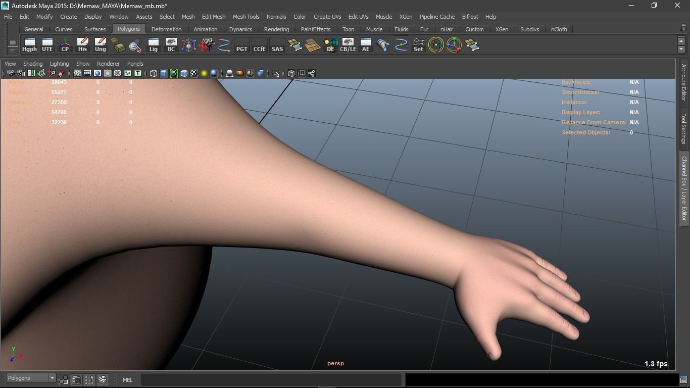 Memaw cartoon Female Elderly Character 3D model_35