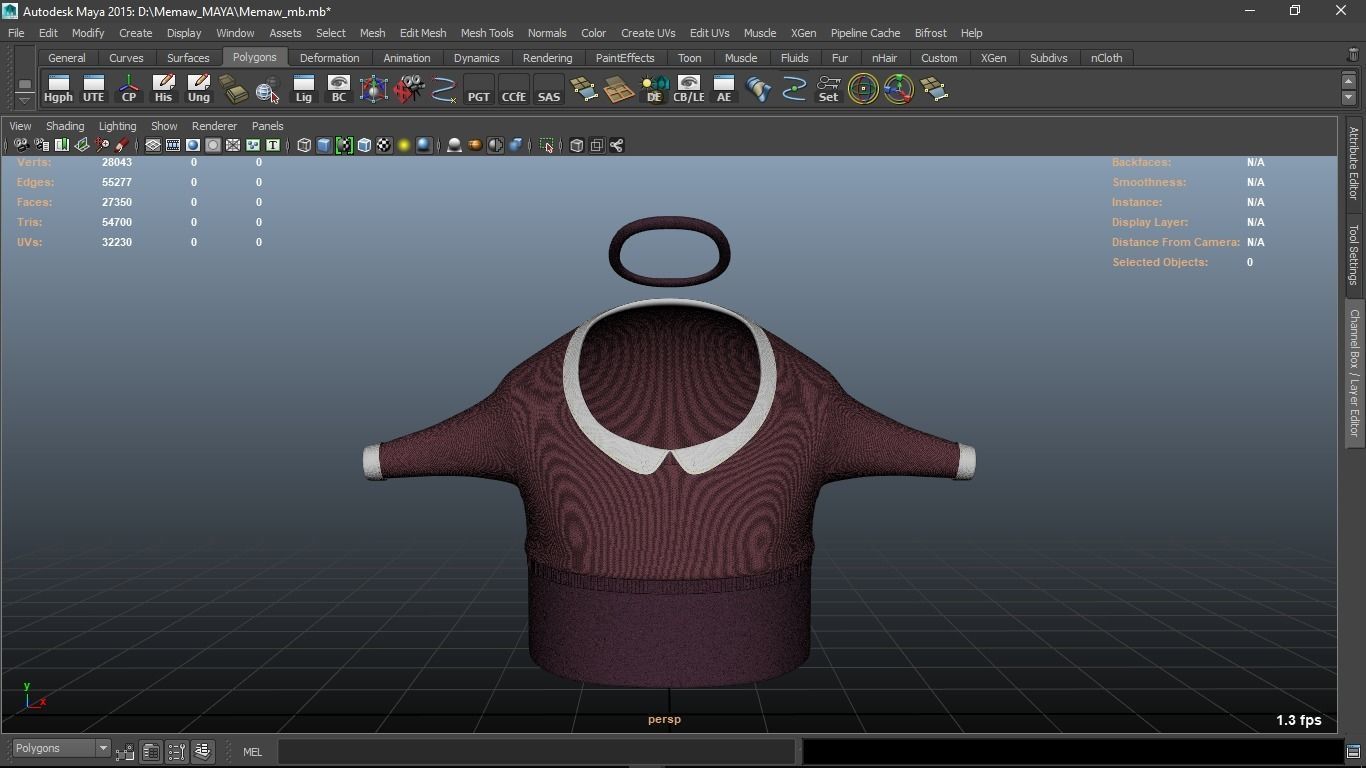 Memaw cartoon Female Elderly Character 3D model_53