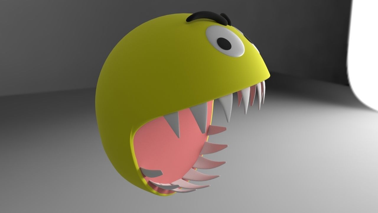 3D Pacman Rigged Free 3D model_5