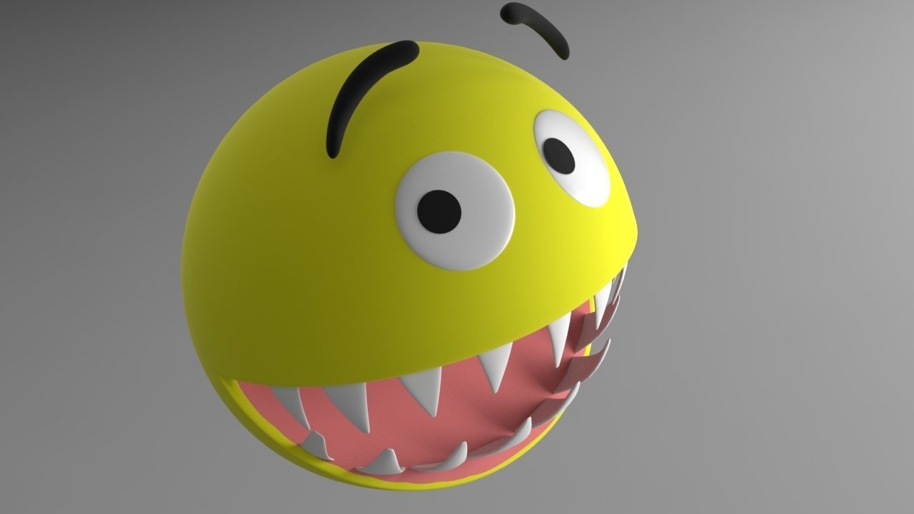 3D Pacman Rigged Free 3D model_8