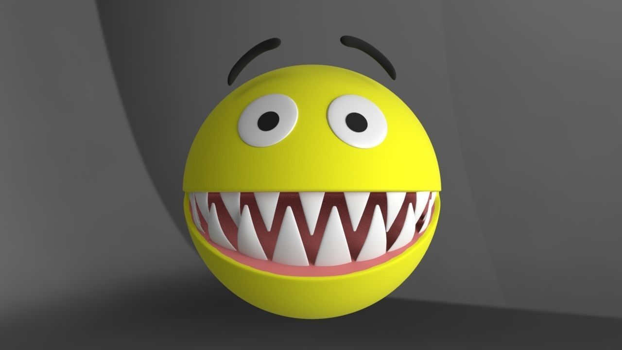 3D Pacman Rigged Free 3D model_3