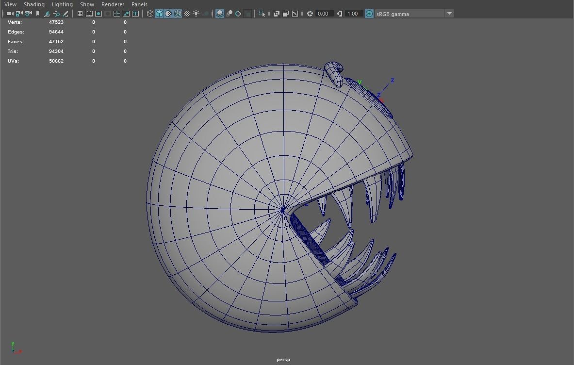 3D Pacman Rigged Free 3D model_11