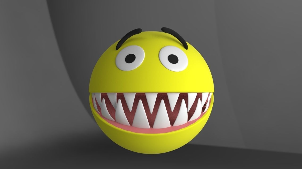 3D Pacman Rigged Free 3D model_4