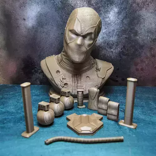 DEADPOOL BUST  3D print model