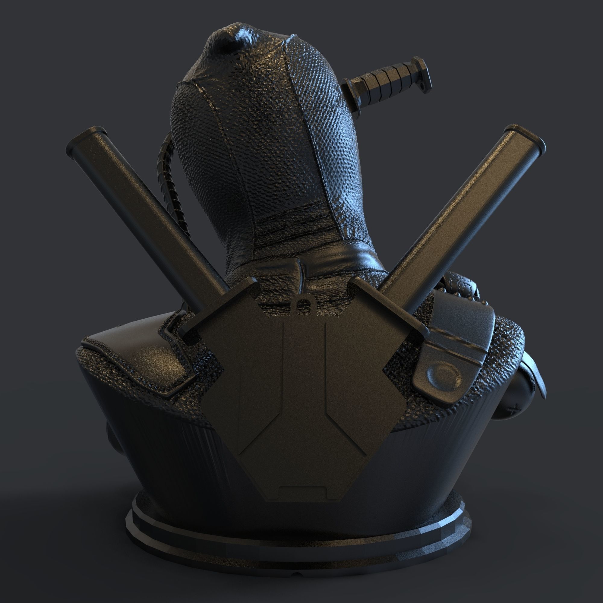 DEADPOOL BUST 3D print model_26