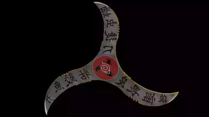 Shiruken naruto shippuden sword Low-poly 3D model