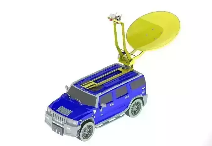 Hummer H2 with Radar Free 3D model