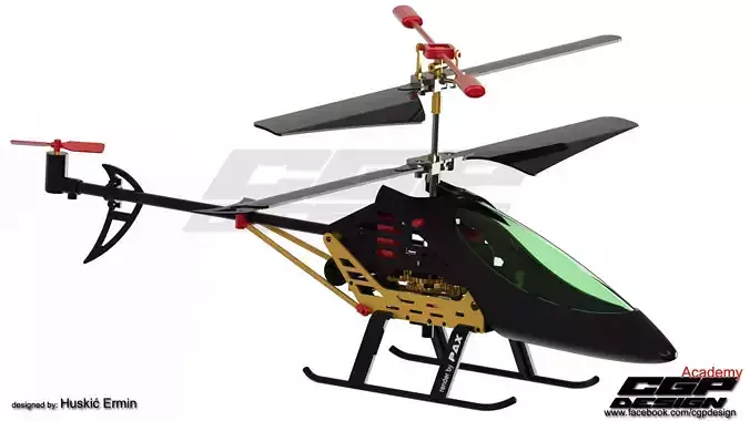 CGPdesign academyHelicopter toy- design by Huskic Ermin Free 3D model
