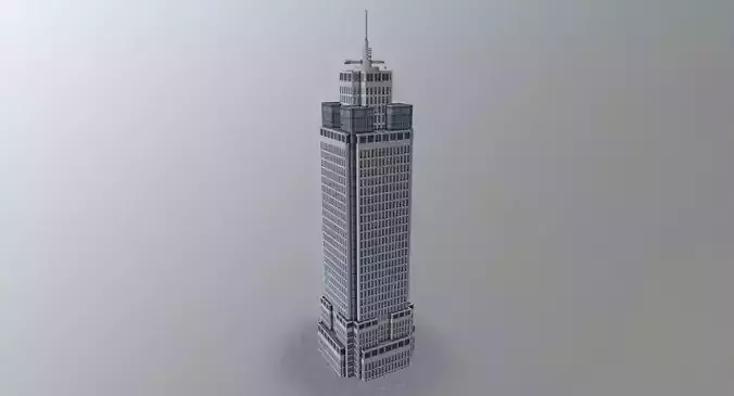 Amsterdam Rembrandt Tower Low-poly 3D model