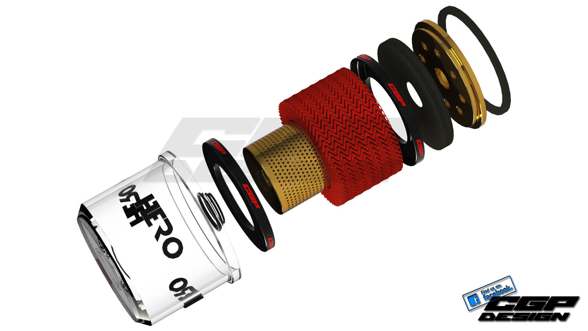 PINKI Oil filterdesigned by HERO Free 3D model_5