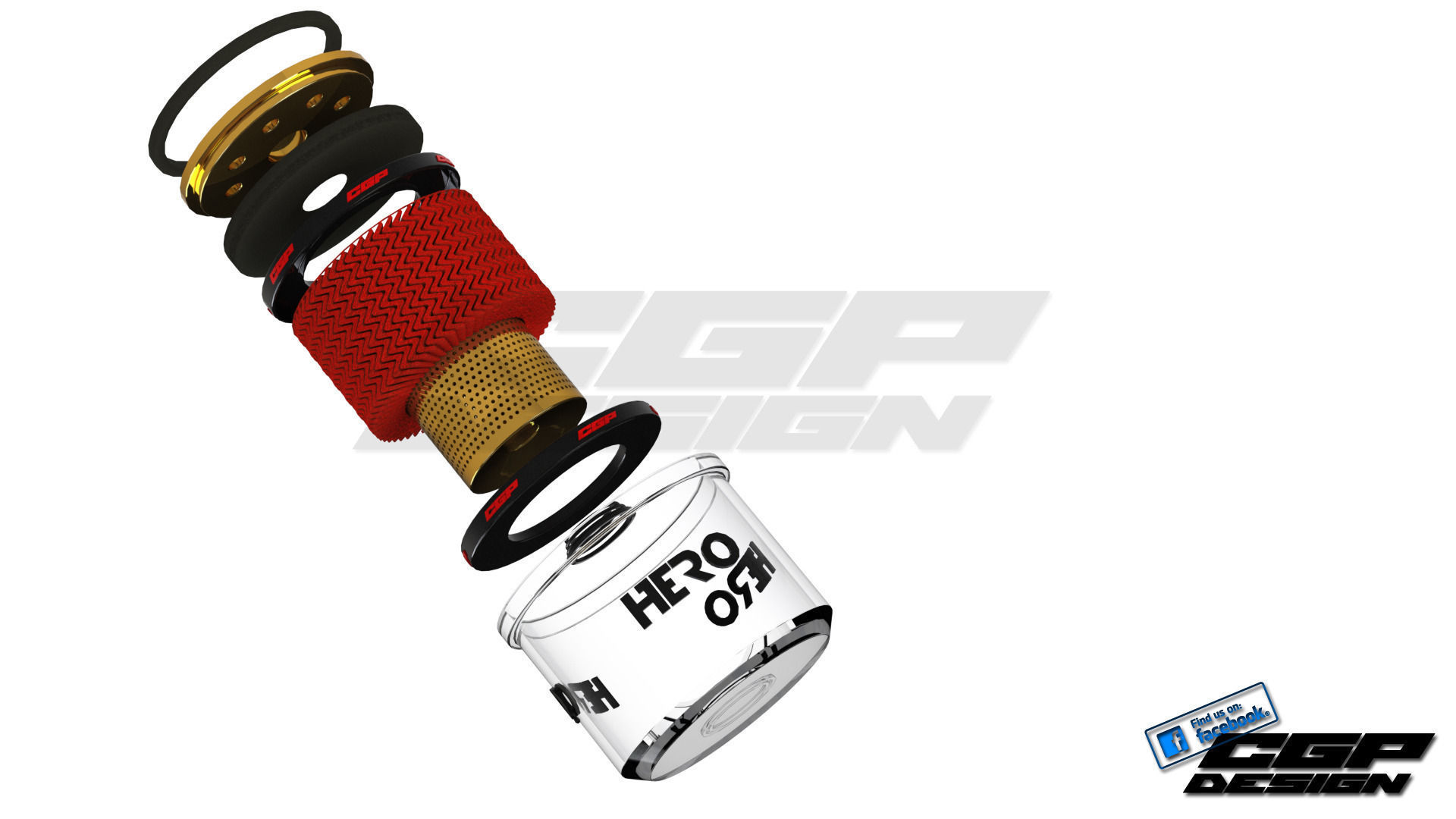 PINKI Oil filterdesigned by HERO Free 3D model_4