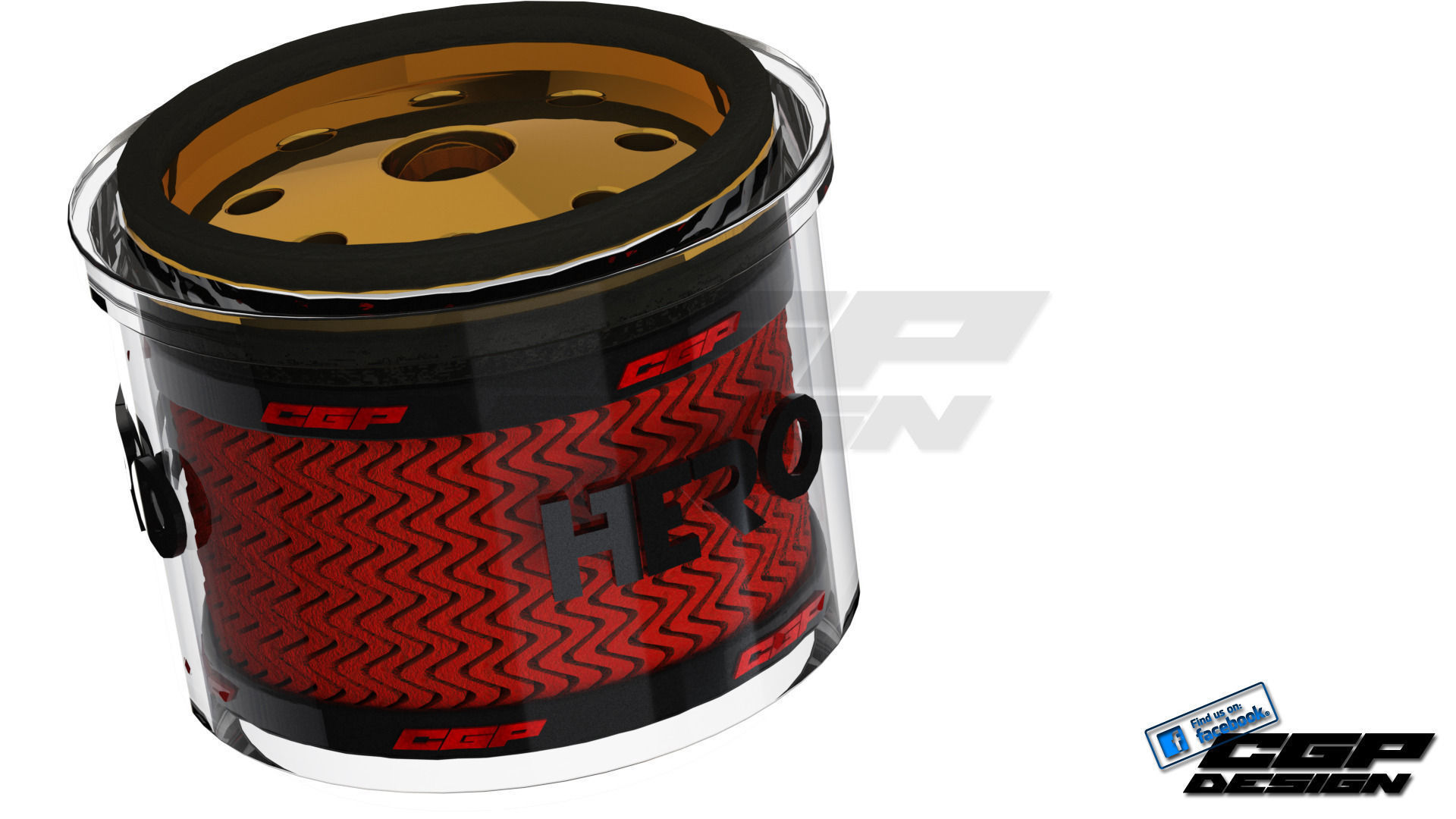 PINKI Oil filterdesigned by HERO Free 3D model_1