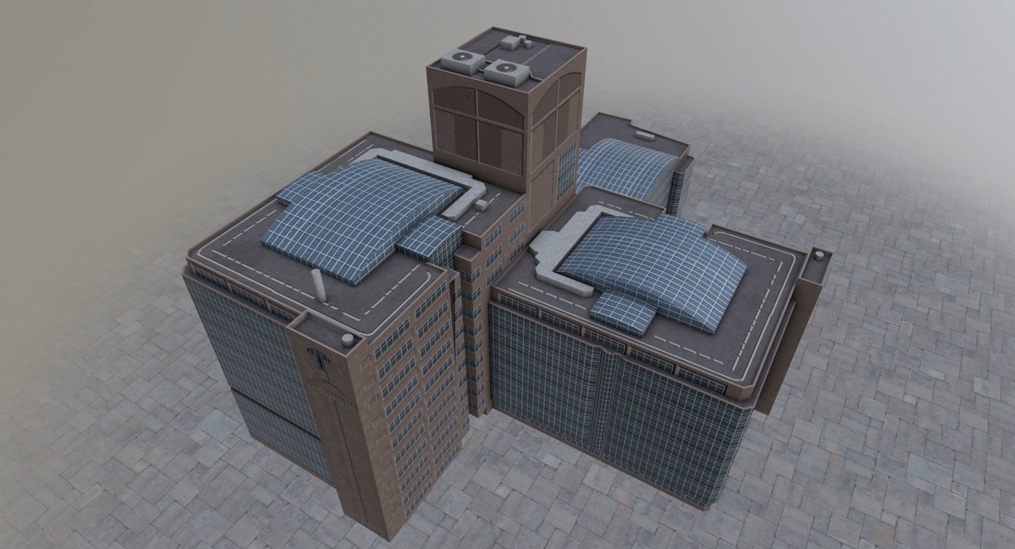 Amsterdam Atrium Low-poly 3D model_4