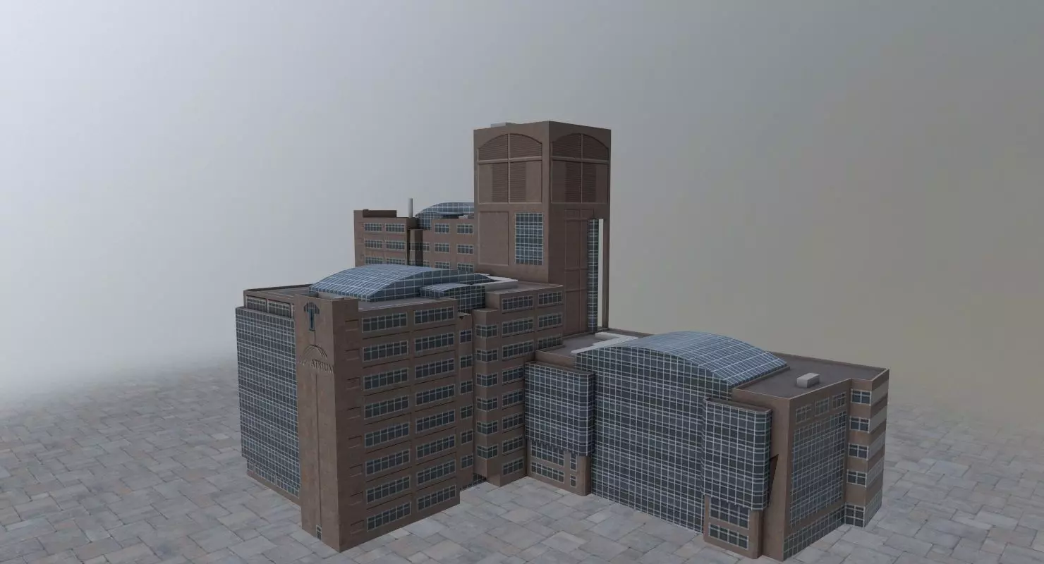 Amsterdam Atrium Low-poly 3D model_0