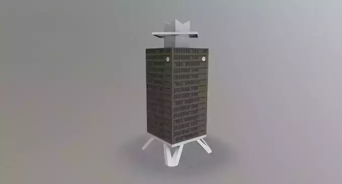 Amsterdam ADAM Toren Low-poly 3D model