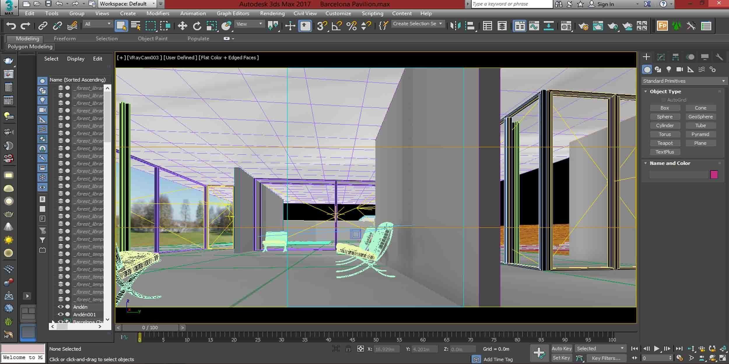 Barcelona Pavillion 3D Architectural Model 3D model_3