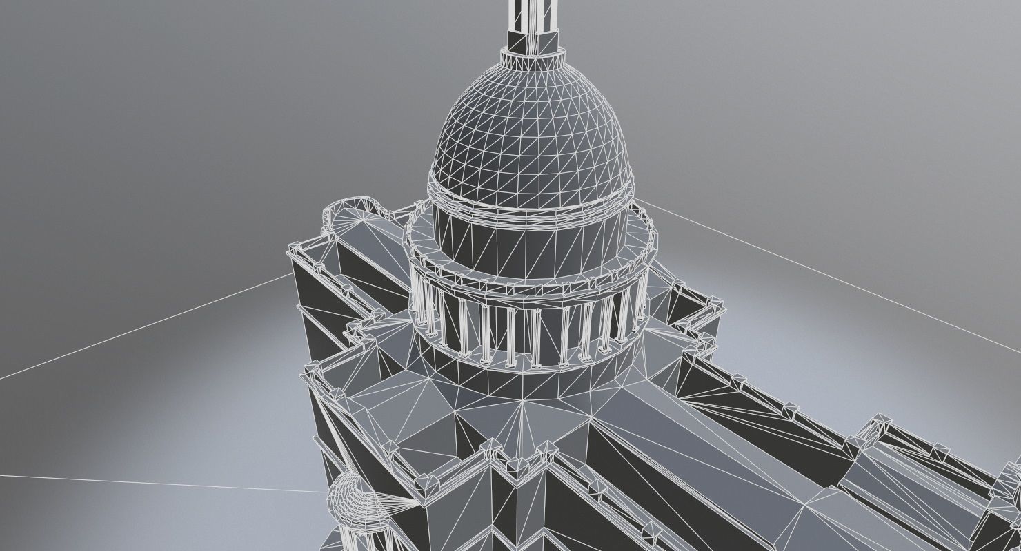 London St Pauls Cathedral Low-poly 3D model_11