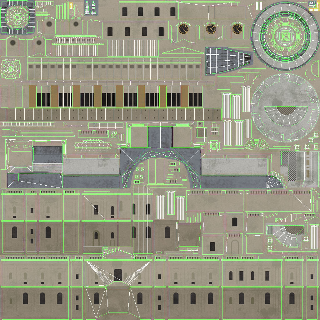 London St Pauls Cathedral Low-poly 3D model_13