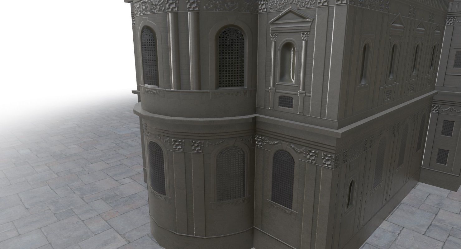 London St Pauls Cathedral Low-poly 3D model_3
