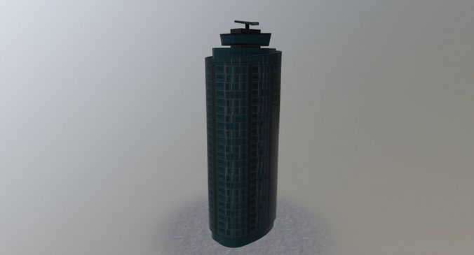 London Office Tower Low-poly 3D model