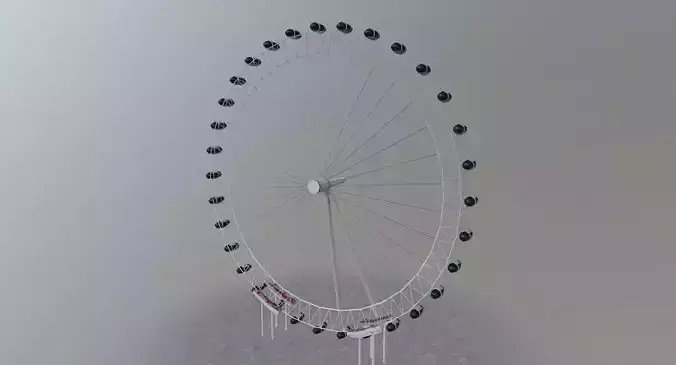 London Eye Low-poly 3D model
