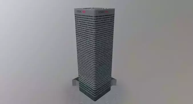 London HSBC Head Low-poly 3D model