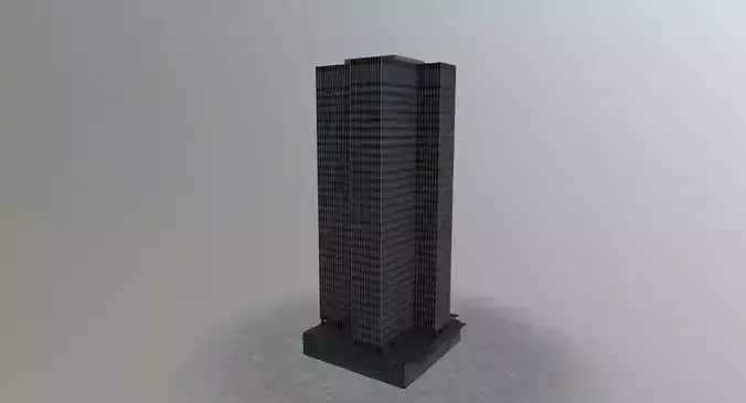 London Euston Tower Low-poly 3D model