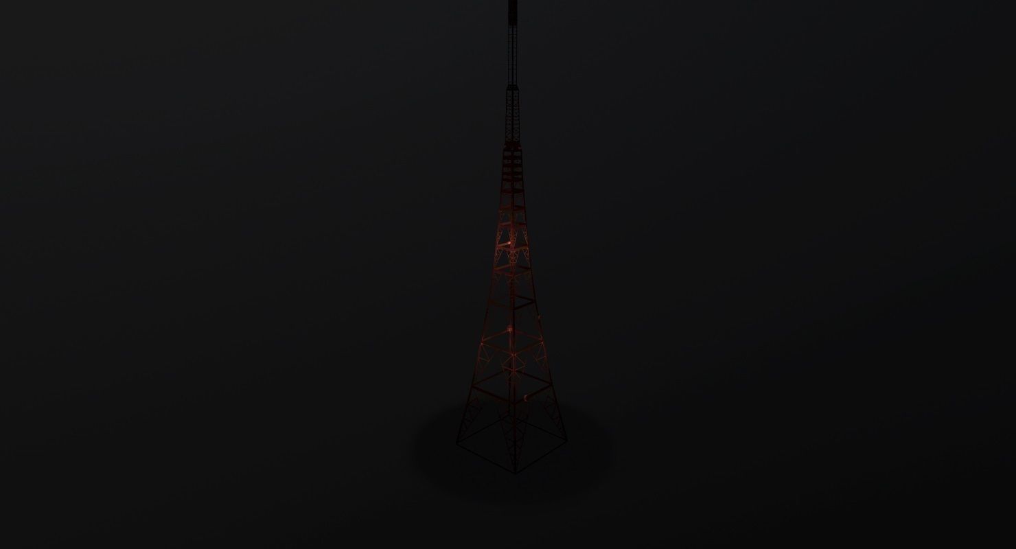 London Crystal Palace Transmitter Low-poly 3D model_6
