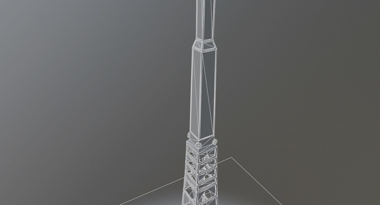 London Crystal Palace Transmitter Low-poly 3D model_10