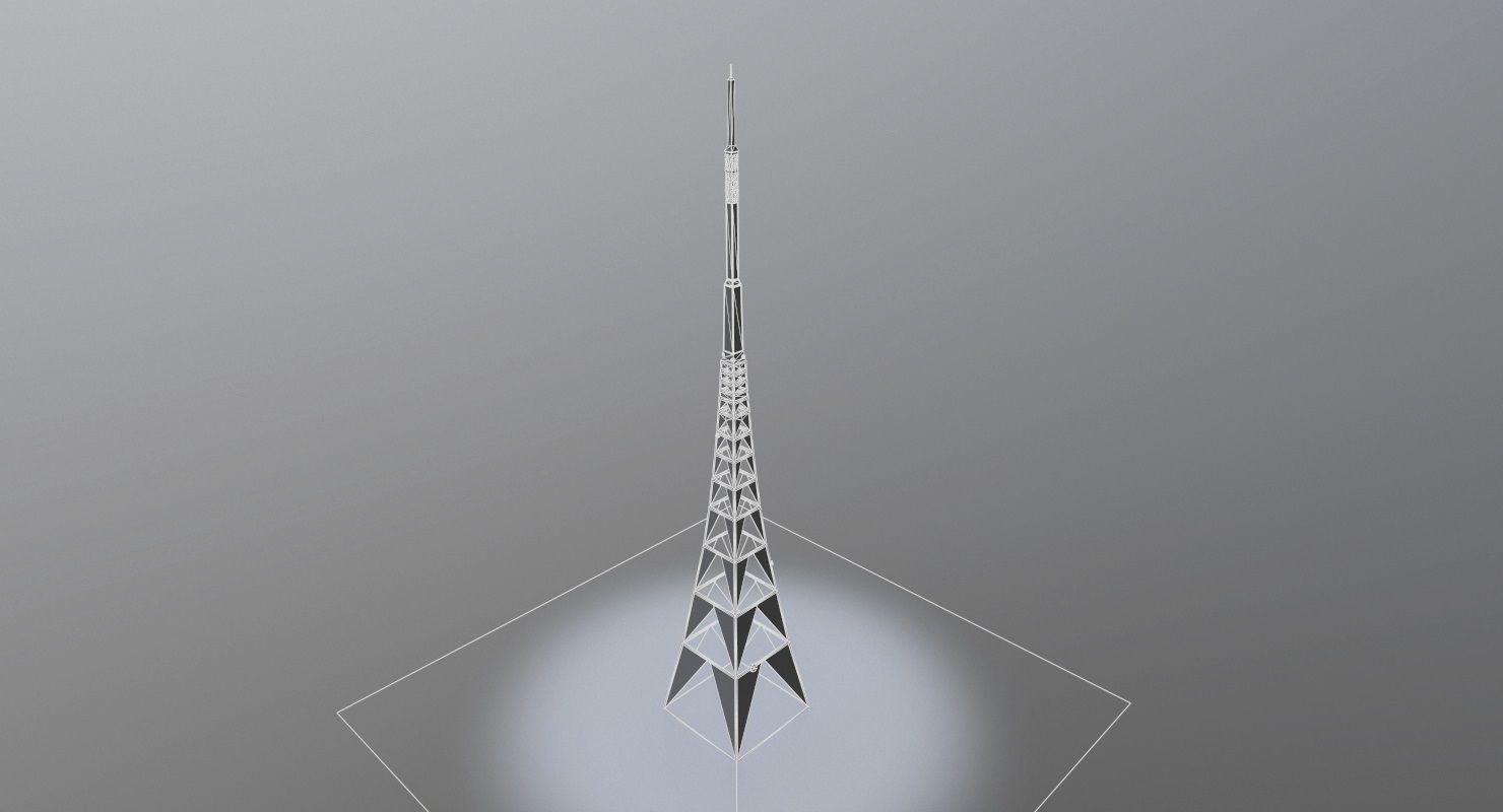 London Crystal Palace Transmitter Low-poly 3D model_9