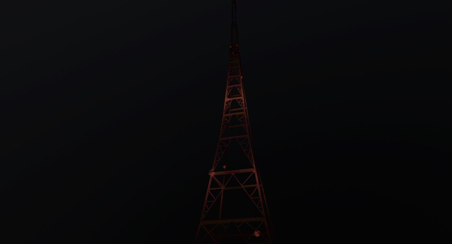 London Crystal Palace Transmitter Low-poly 3D model_7