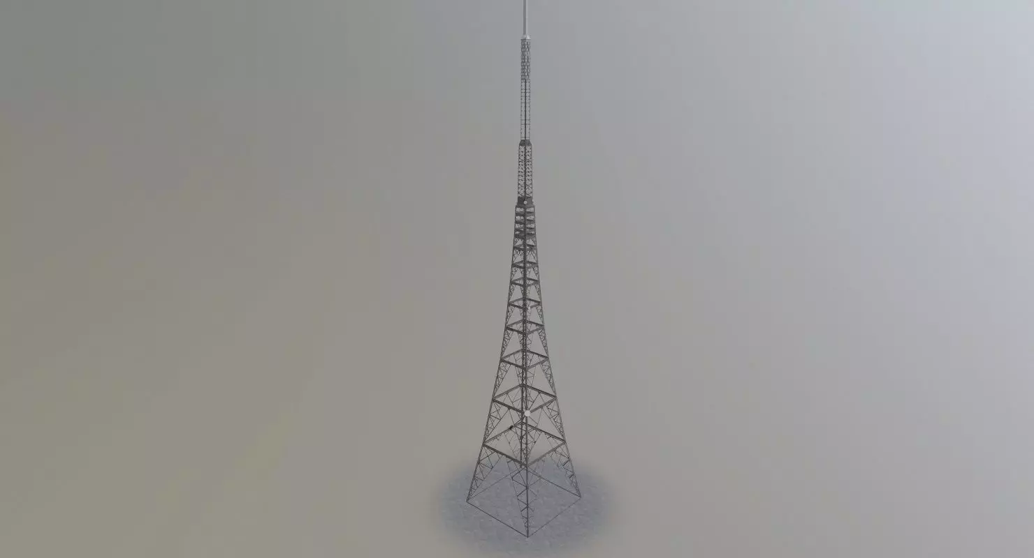 London Crystal Palace Transmitter Low-poly 3D model_0
