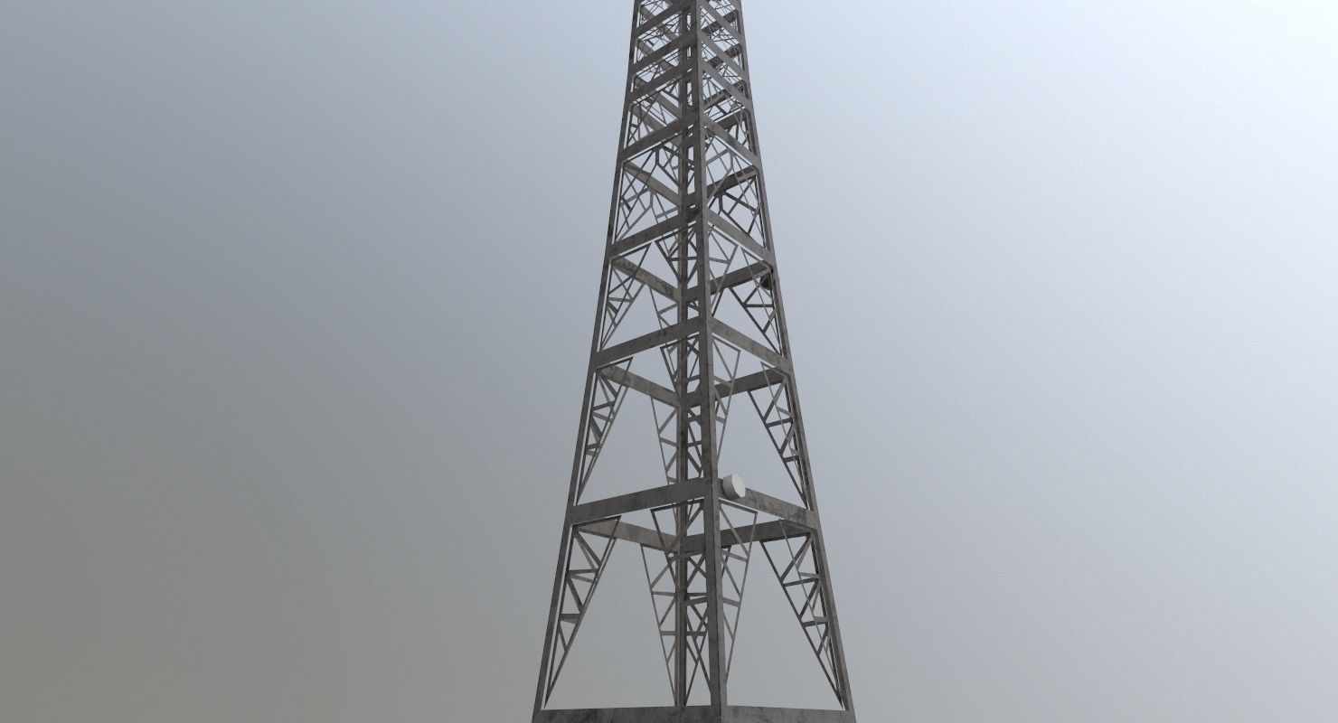 London Crystal Palace Transmitter Low-poly 3D model_3