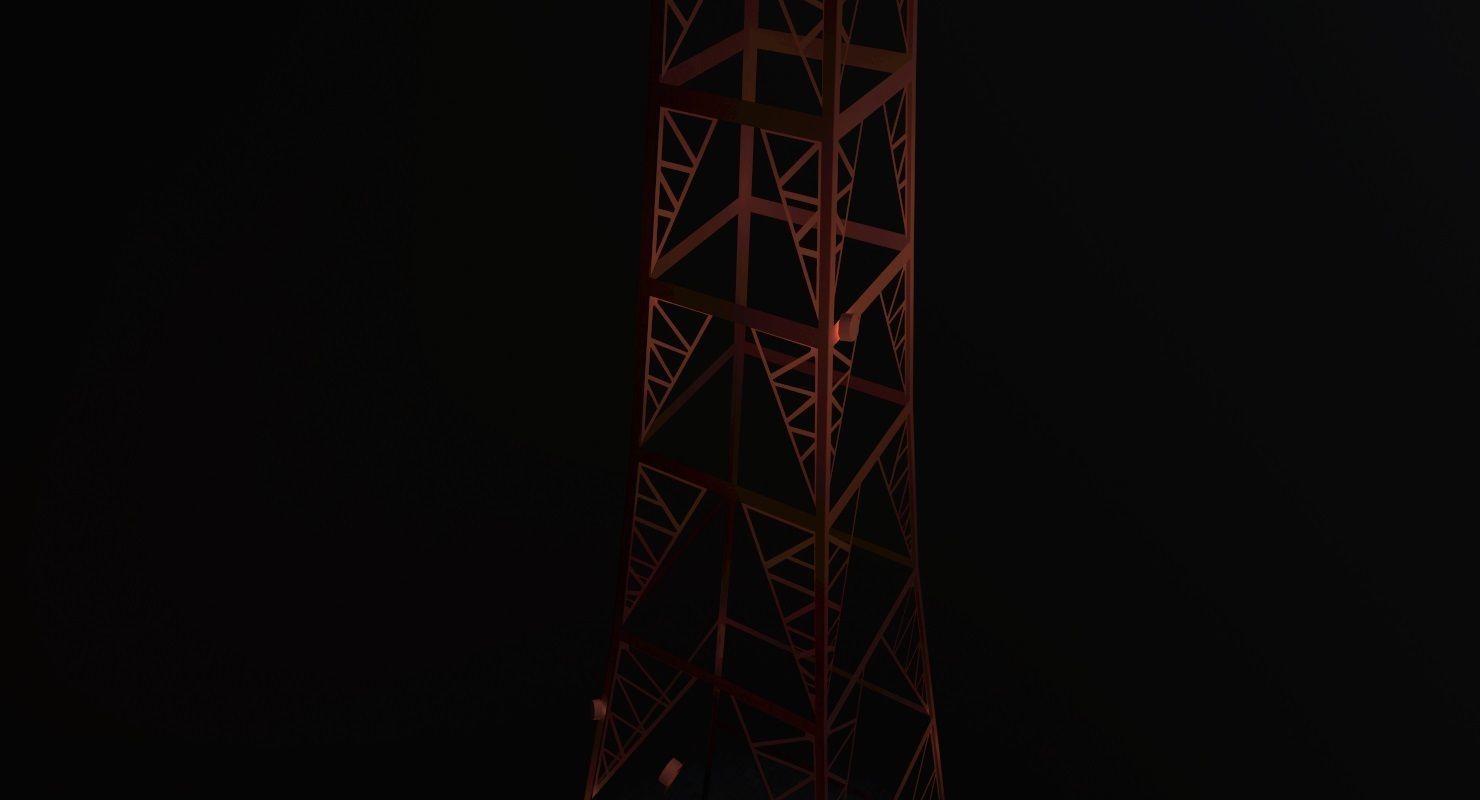 London Crystal Palace Transmitter Low-poly 3D model_8