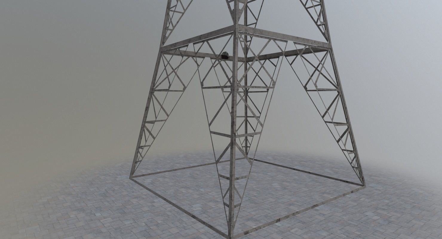 London Crystal Palace Transmitter Low-poly 3D model_4