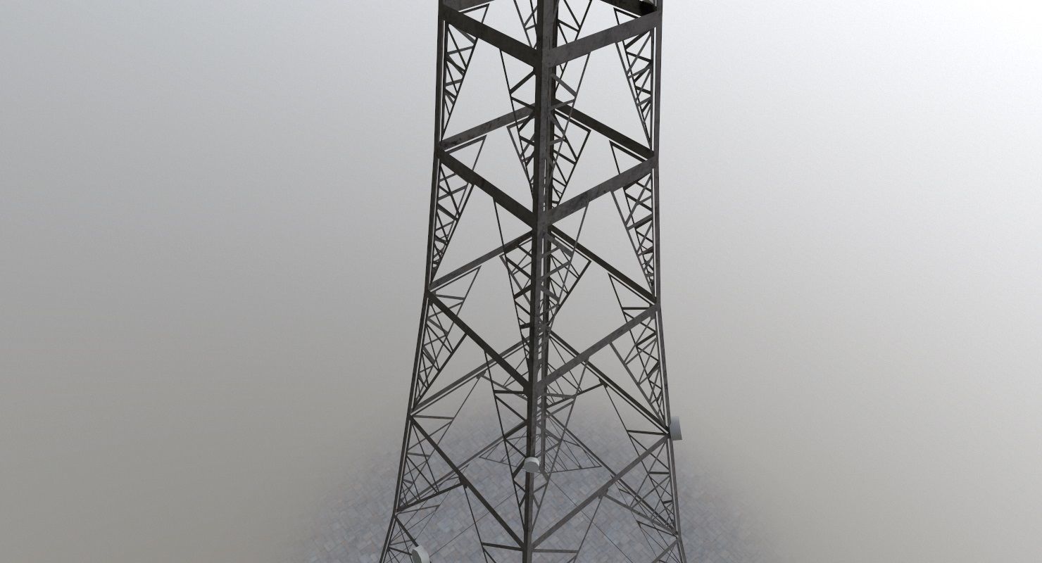 London Crystal Palace Transmitter Low-poly 3D model_5