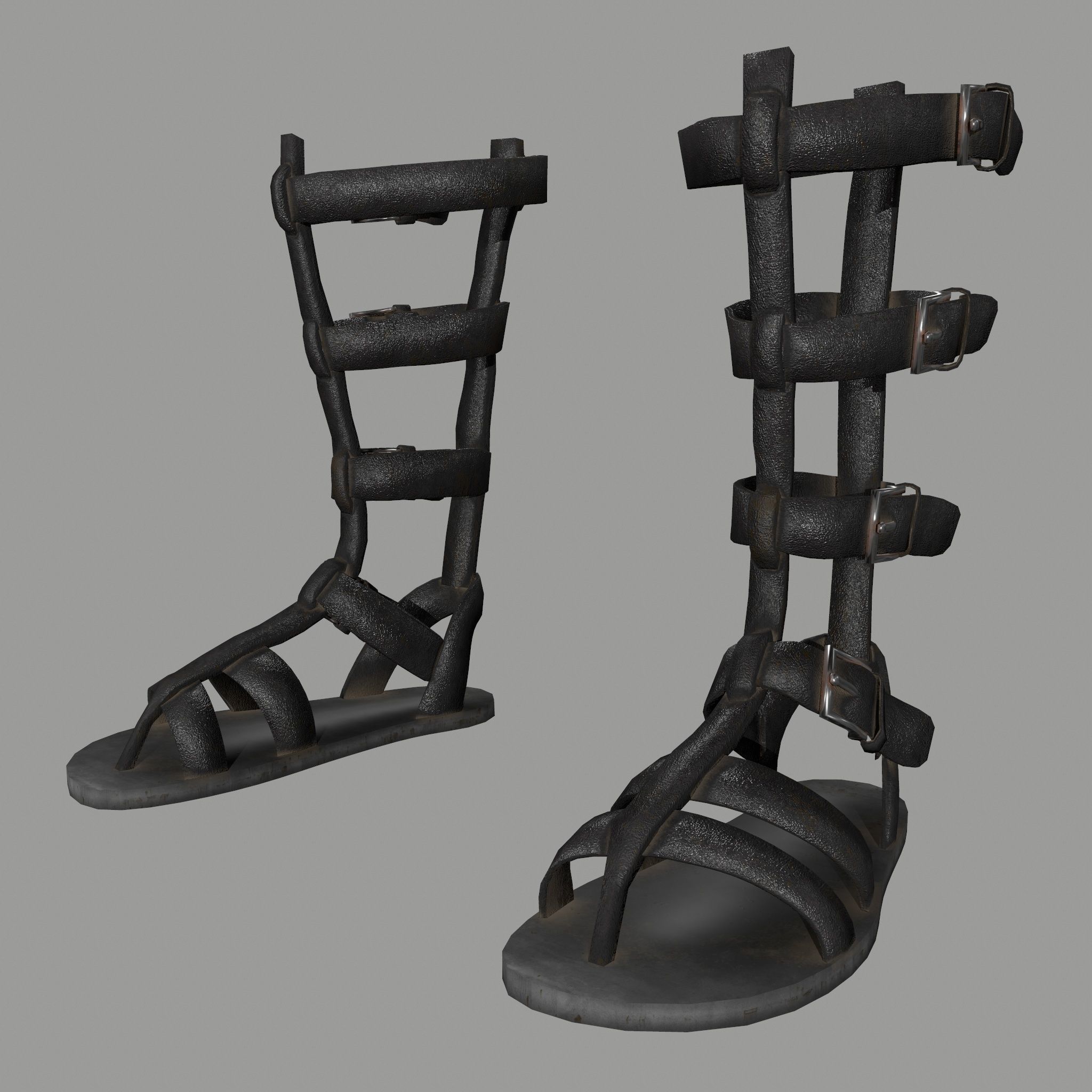 gladiator armor Low-poly 3D model_14