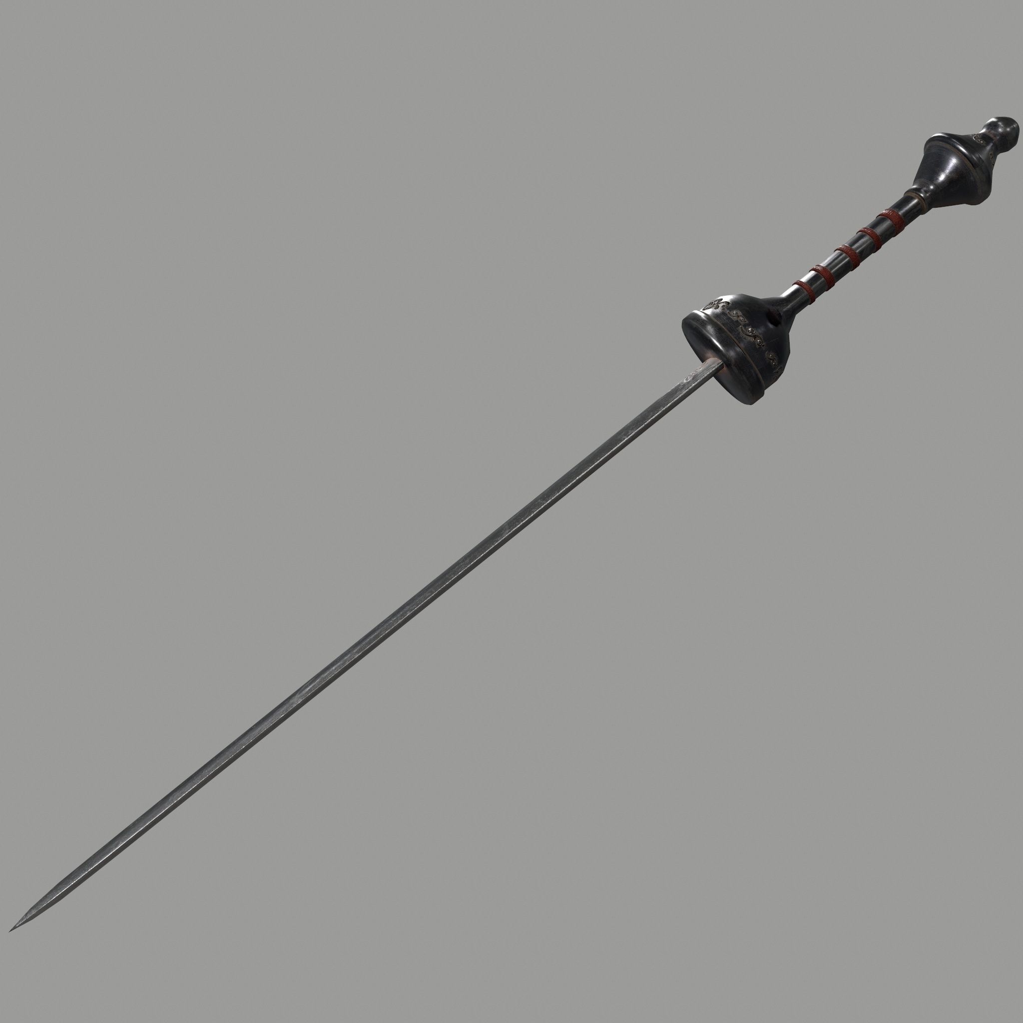gladiator armor Low-poly 3D model_8