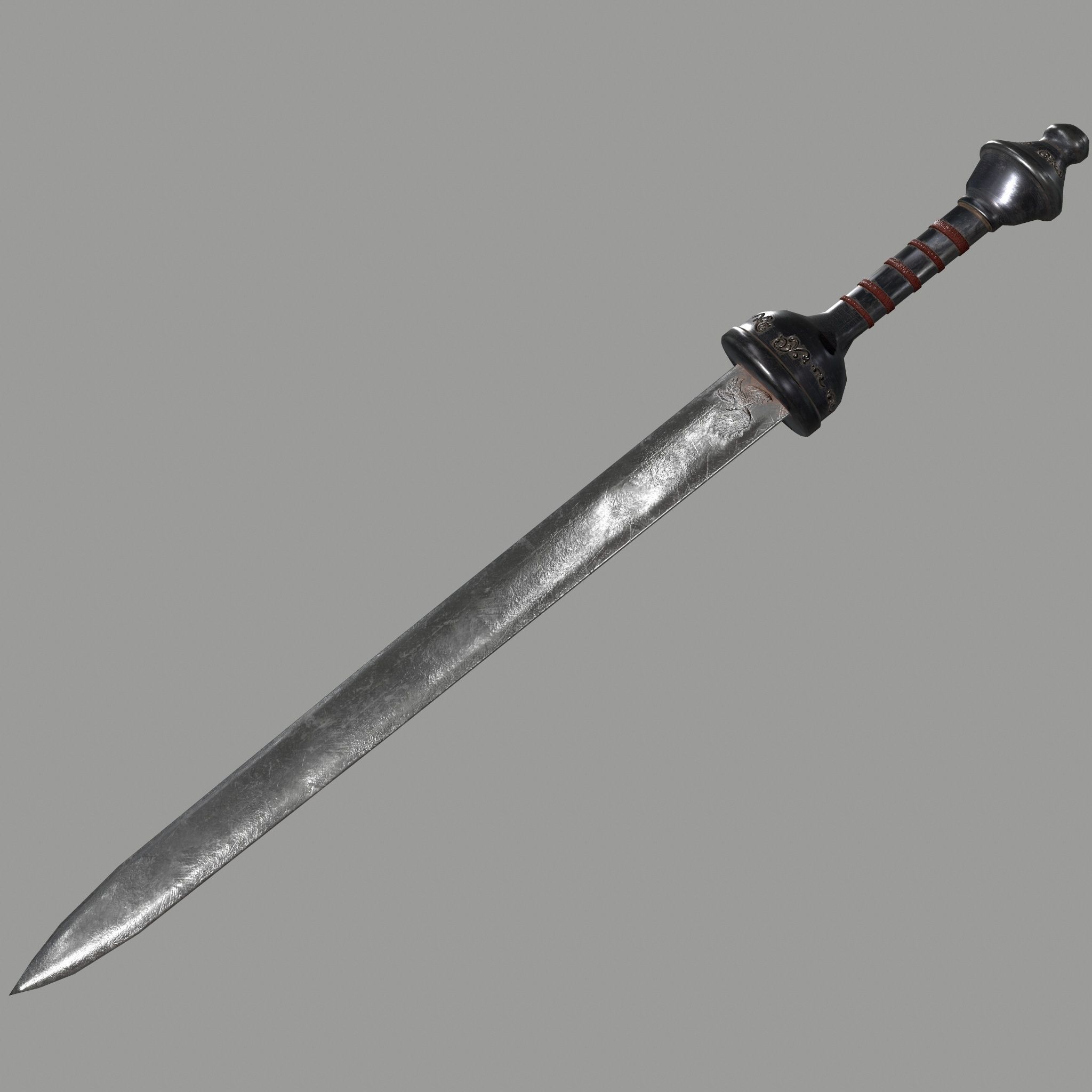 gladiator armor Low-poly 3D model_9