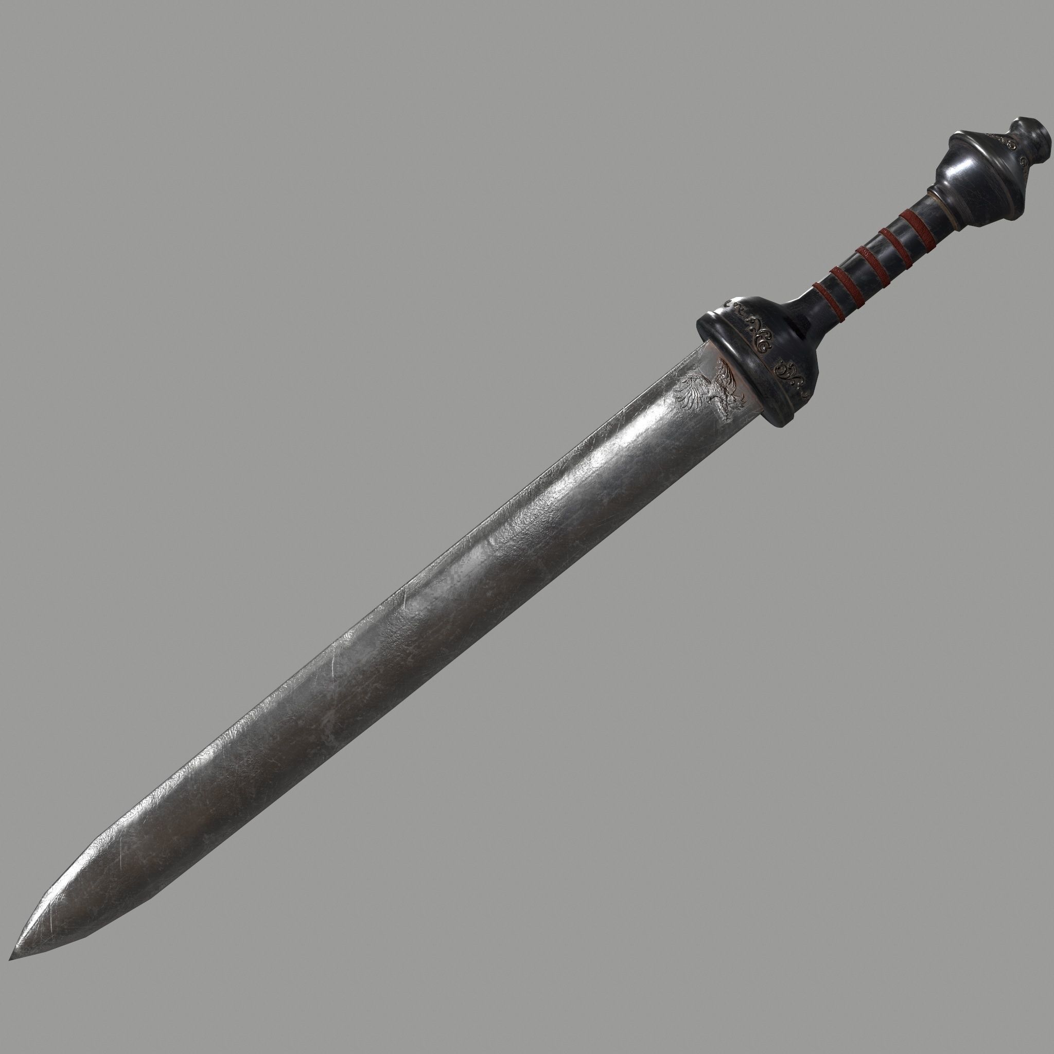 gladiator armor Low-poly 3D model_7