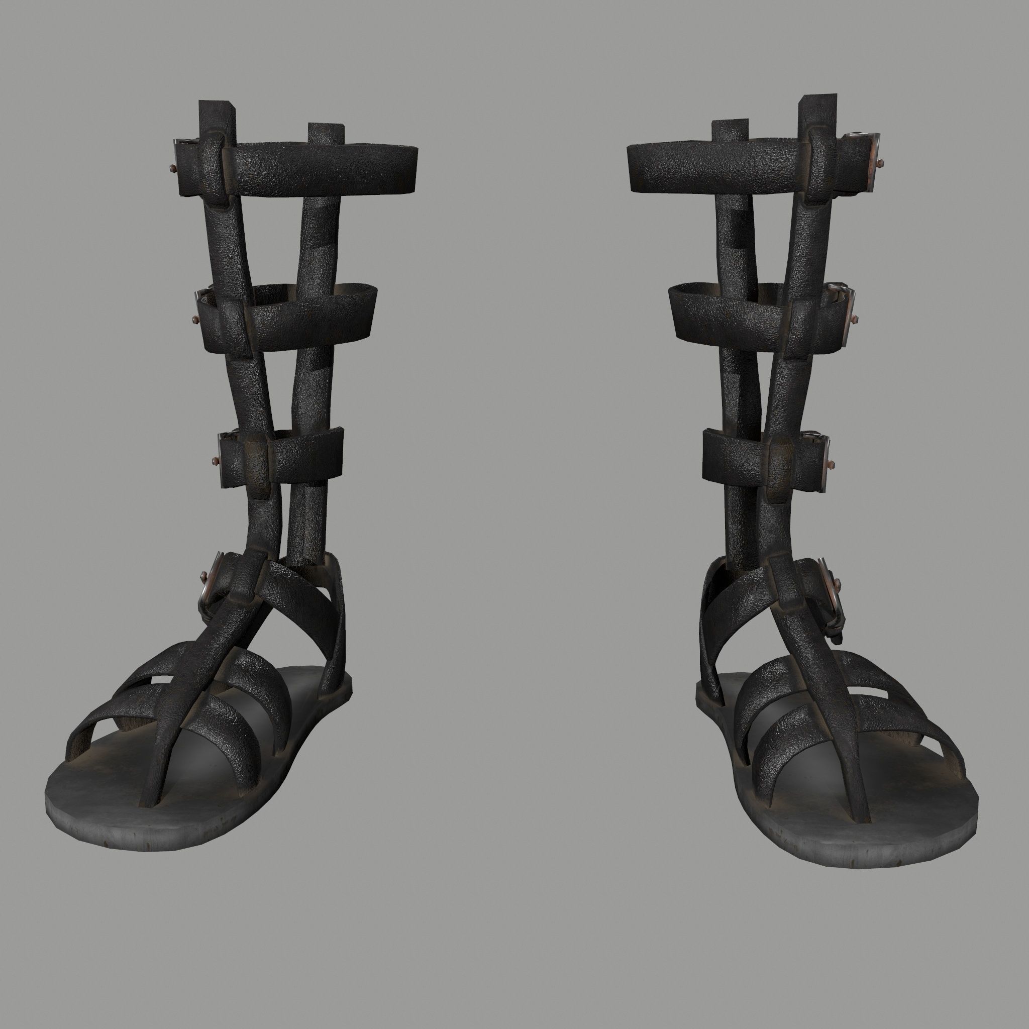 gladiator armor Low-poly 3D model_15