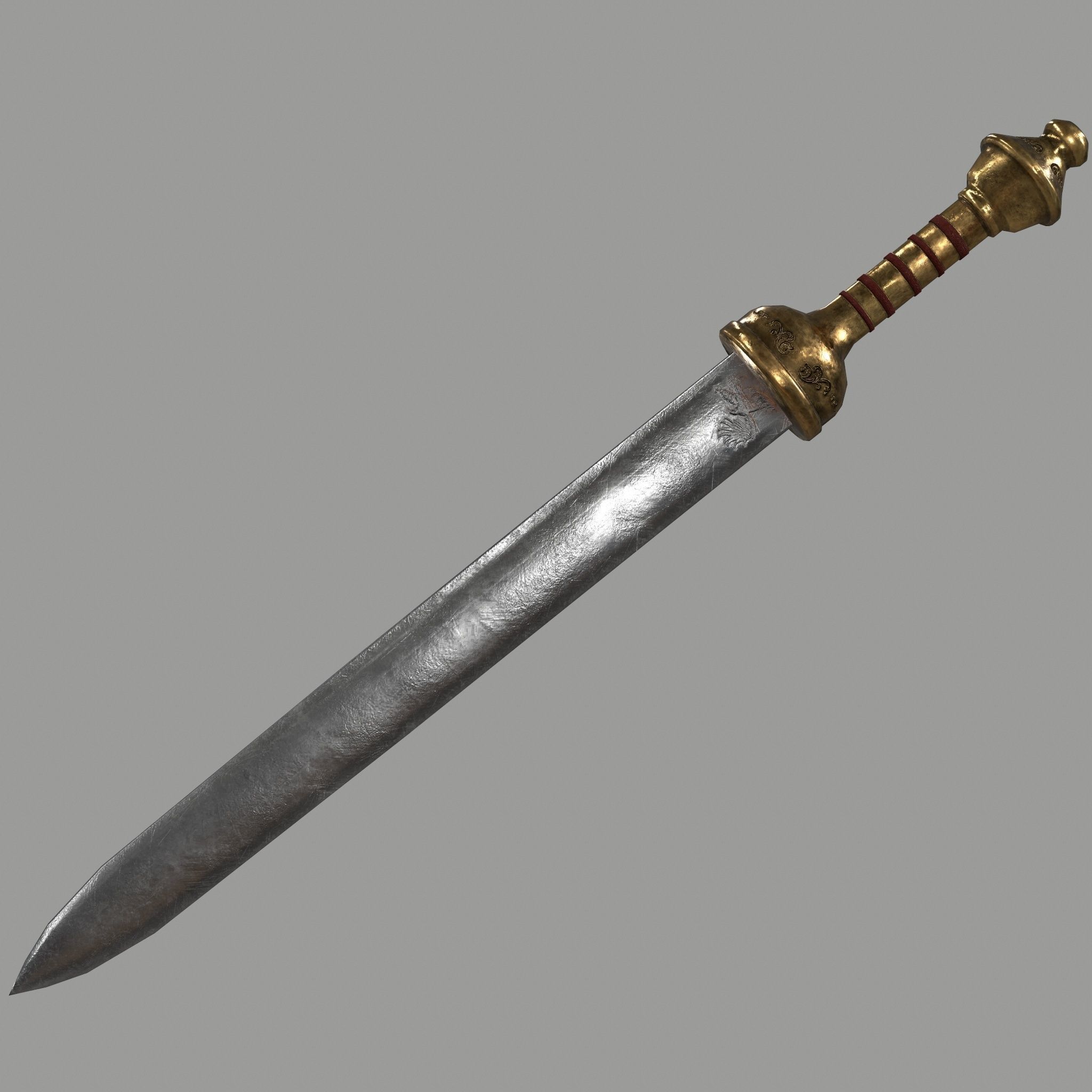 gladiator armor Low-poly 3D model_9