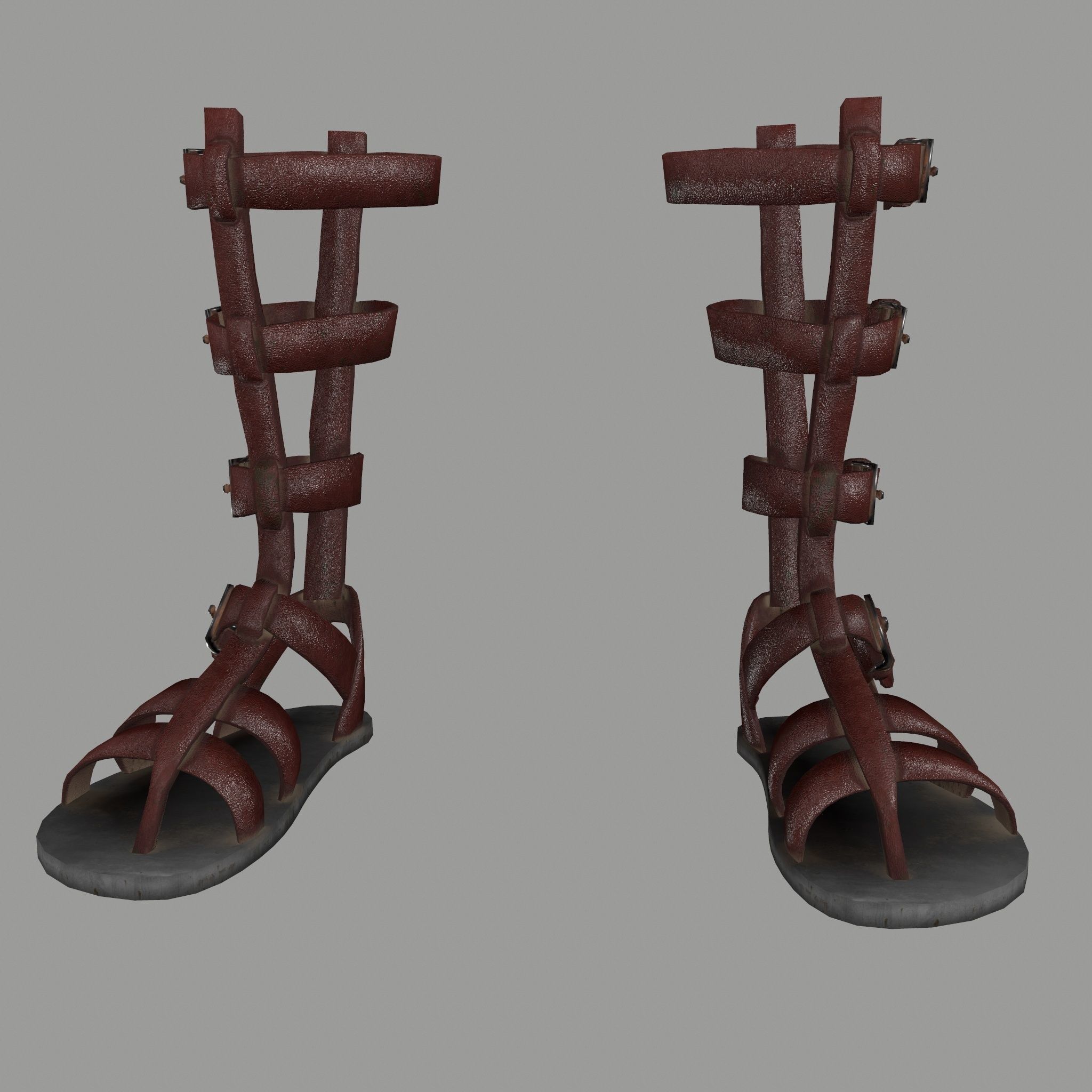 gladiator armor Low-poly 3D model_15
