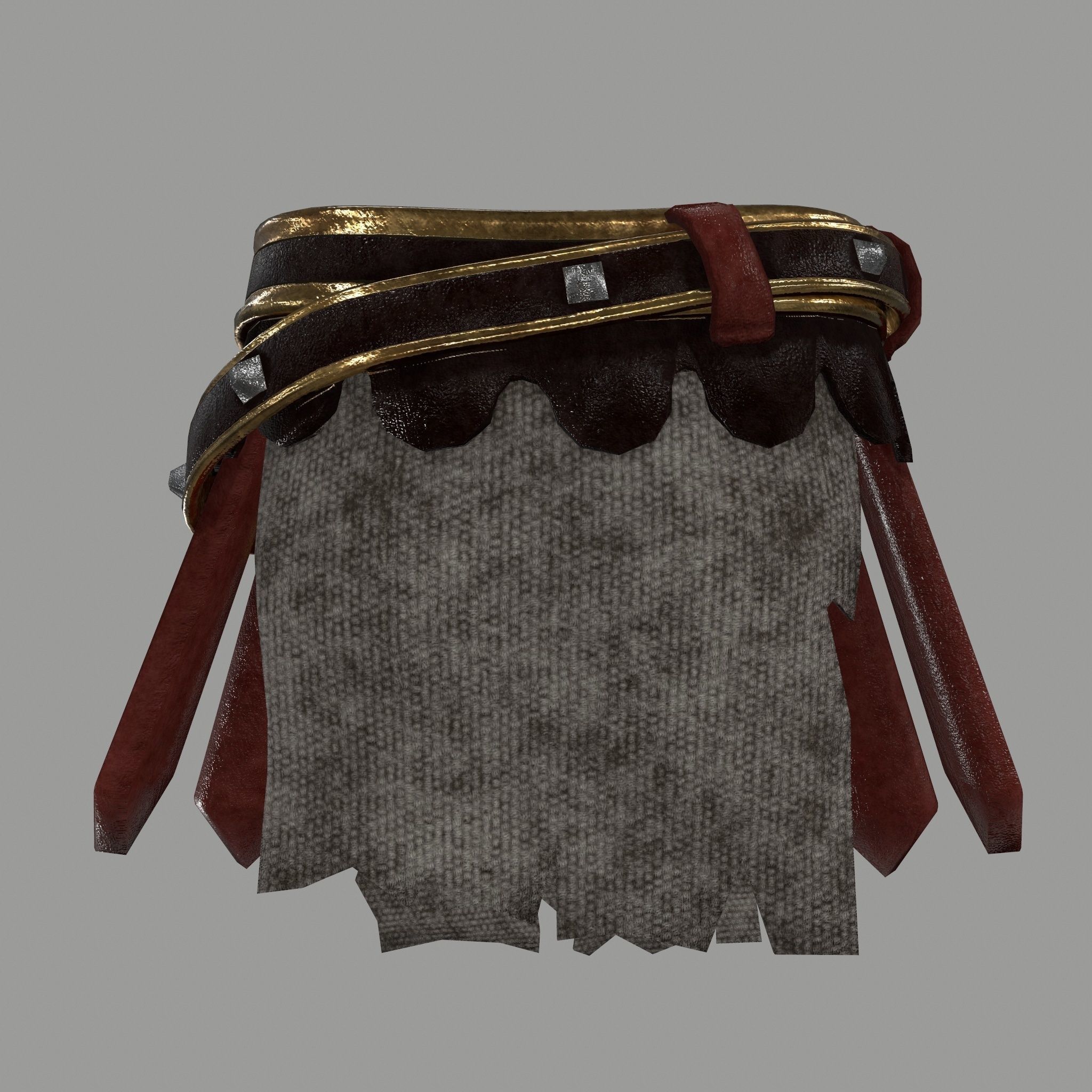 gladiator armor Low-poly 3D model_13