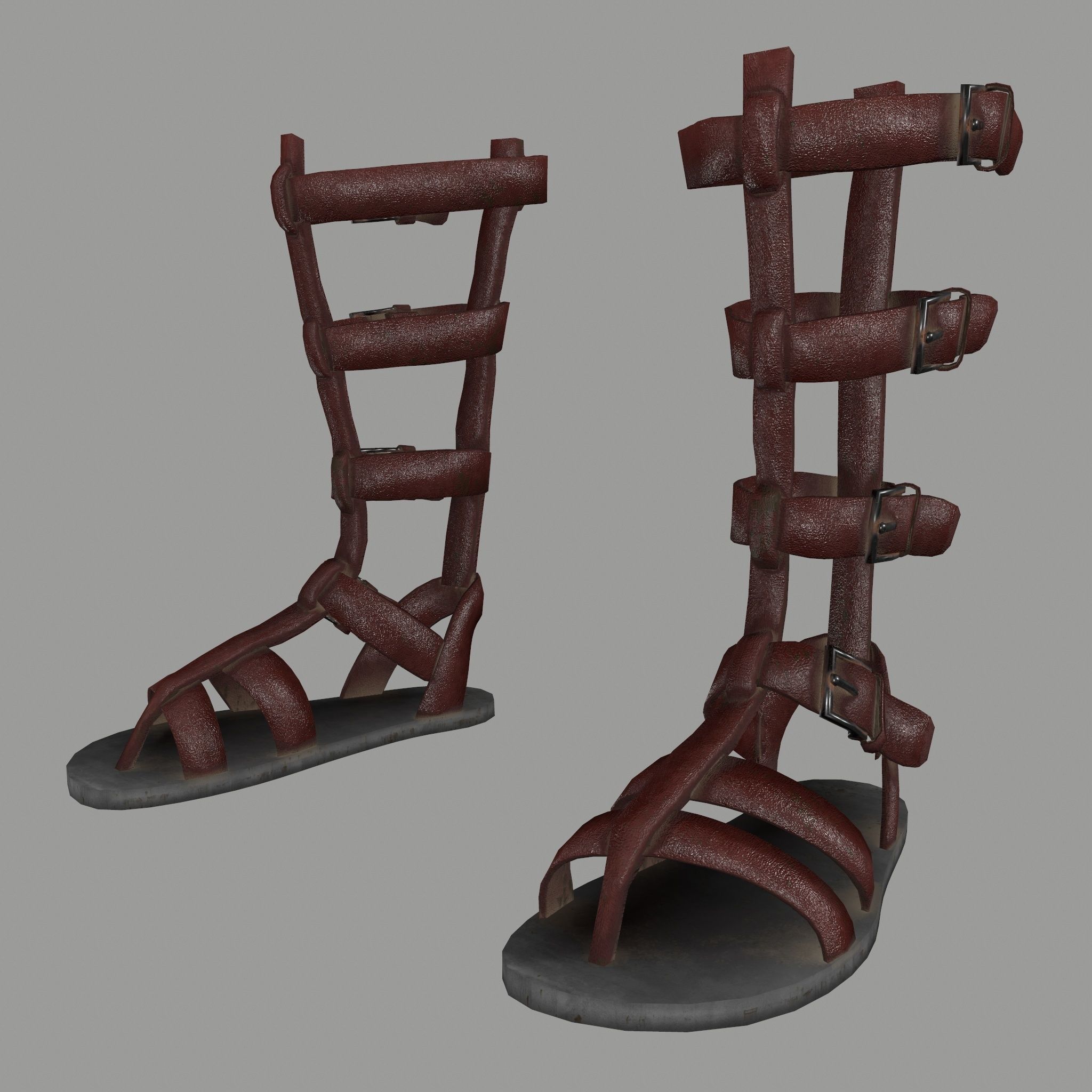 gladiator armor Low-poly 3D model_14