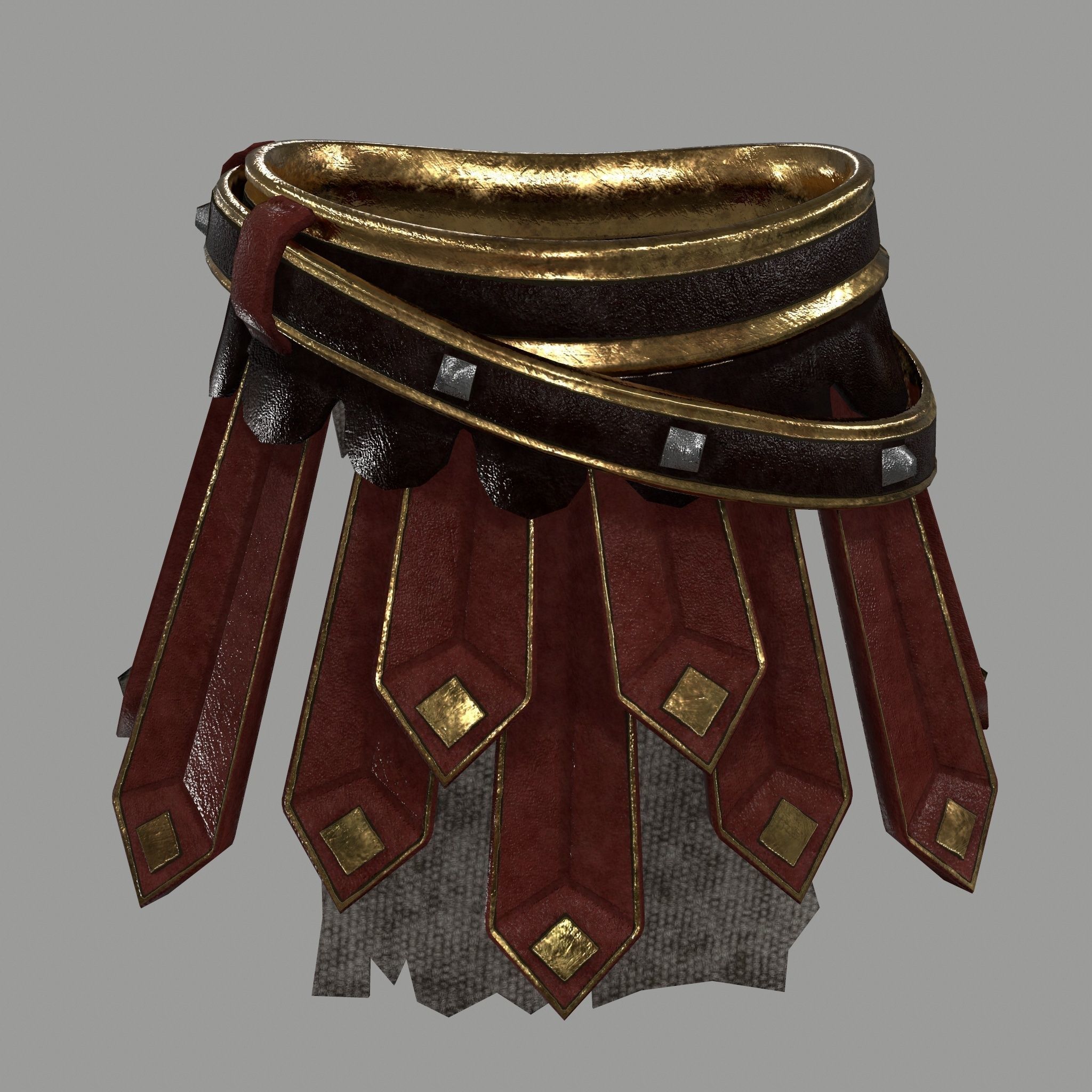 gladiator armor Low-poly 3D model_12