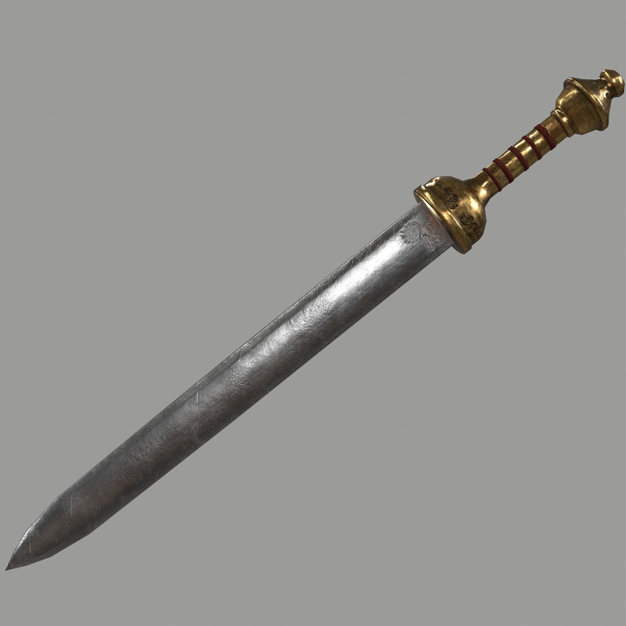 gladiator armor Low-poly 3D model_7